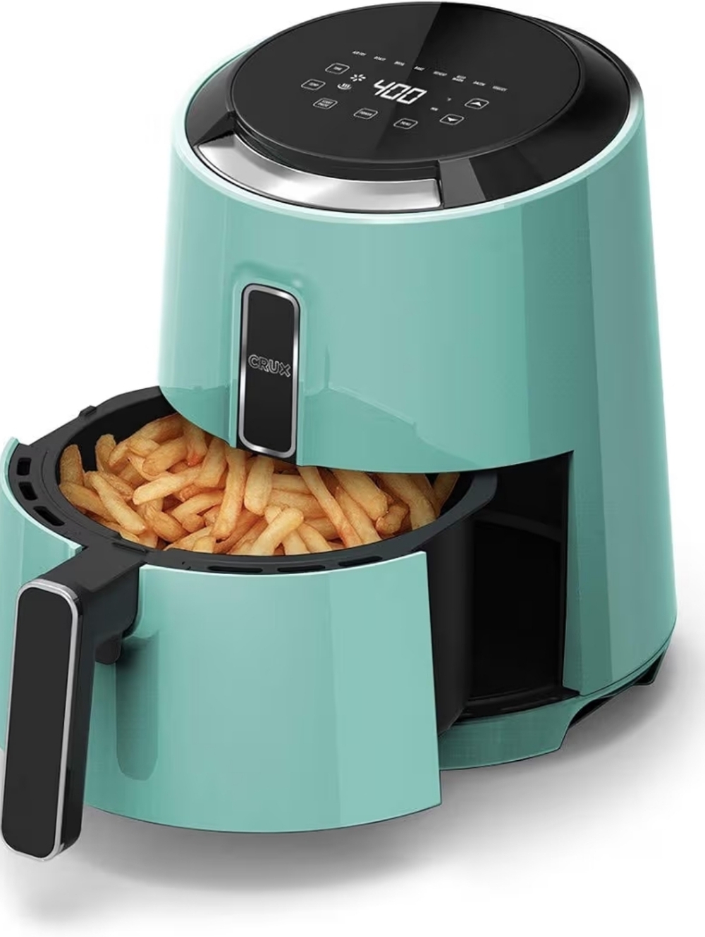 CRUX Aqua Sky Blue  Touchscreen Electric Air Fryer  3.7-Quart